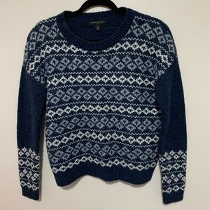 Blue and White Sweater